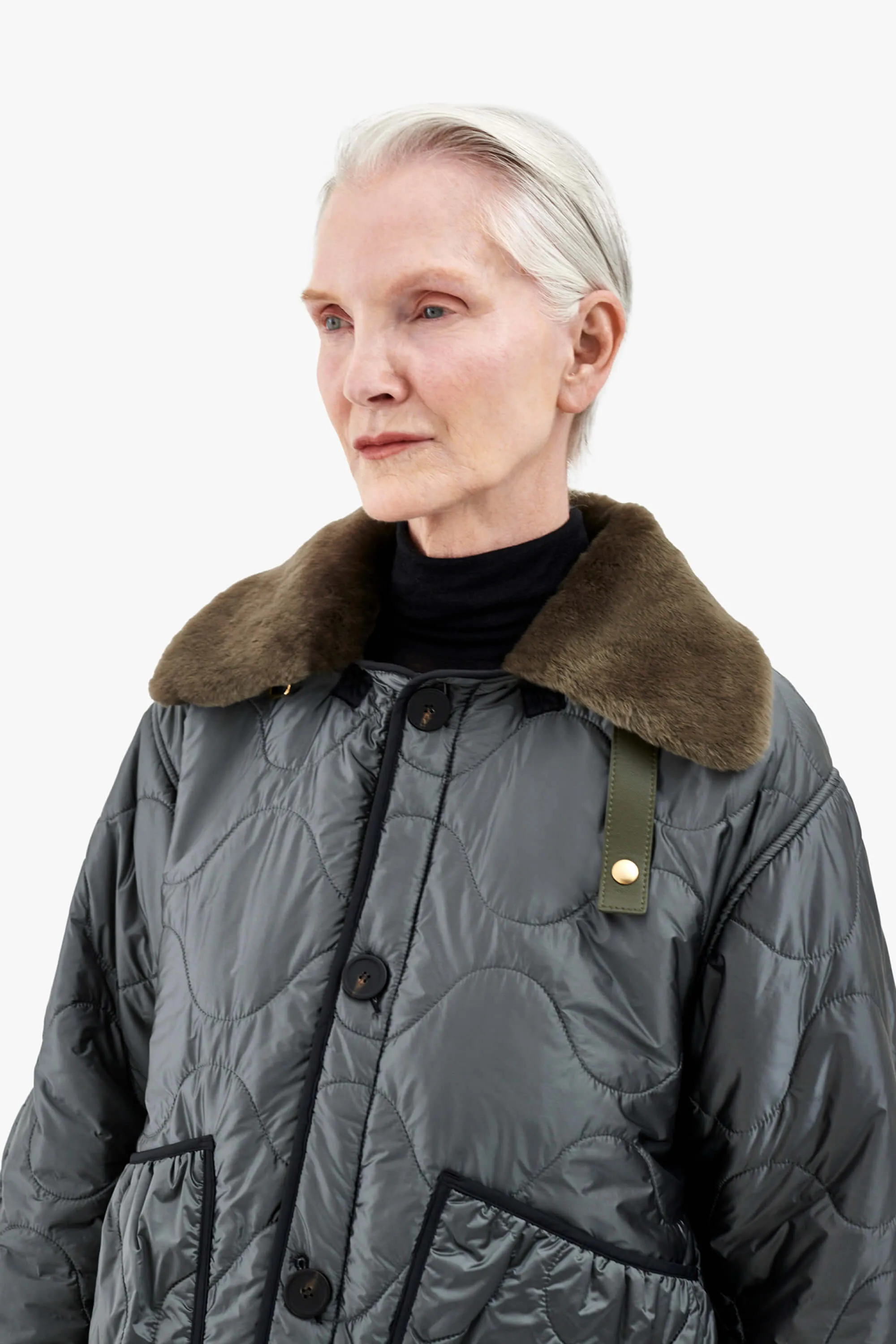 Aviator Collar - Olive / Stone