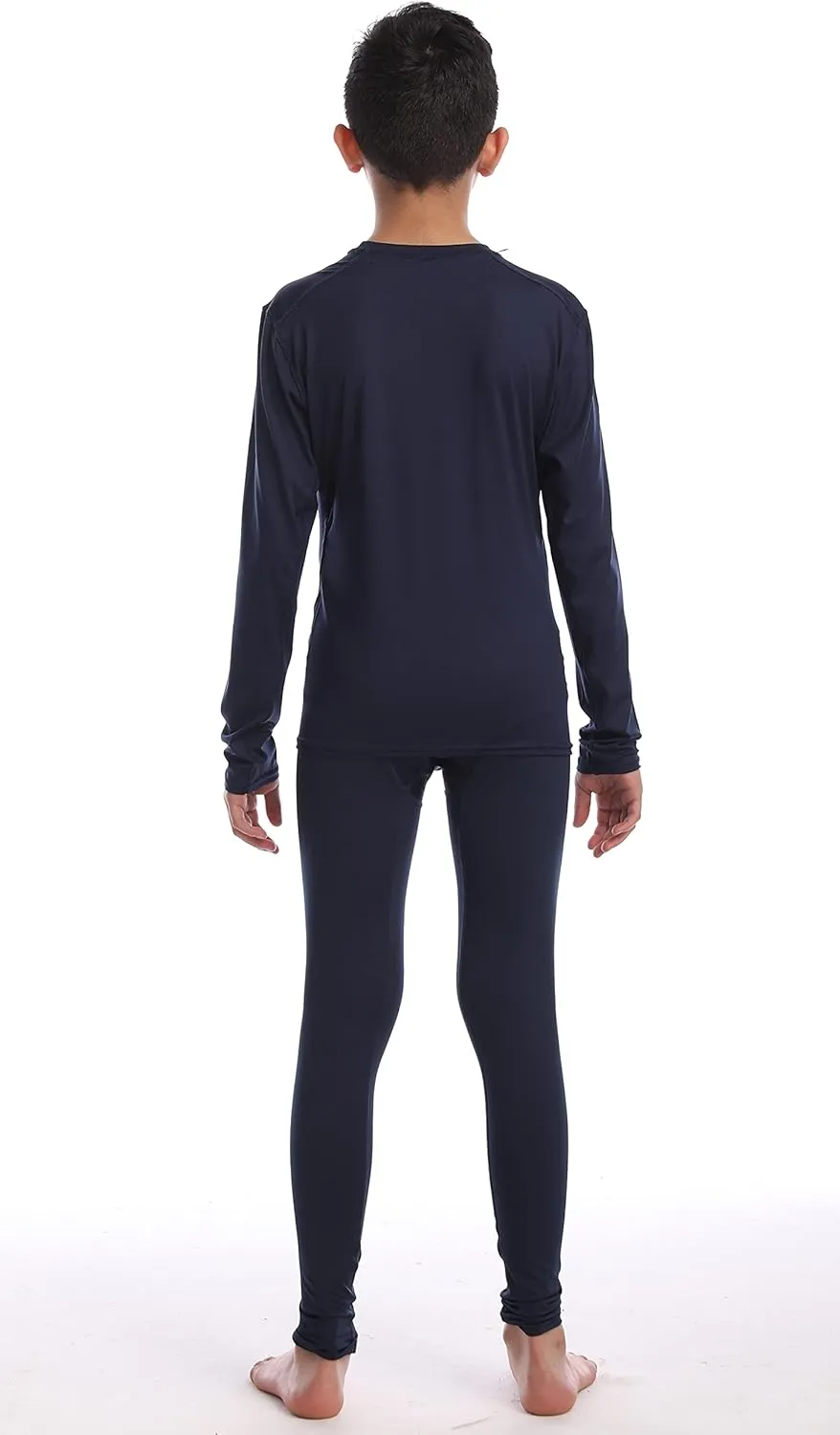 Boys Athletic Base Layer Compression Underwear Set 2pcs Thermal Long John for Kids