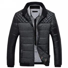 Casual Stand Collar Cotton Slim Jacket For Men
