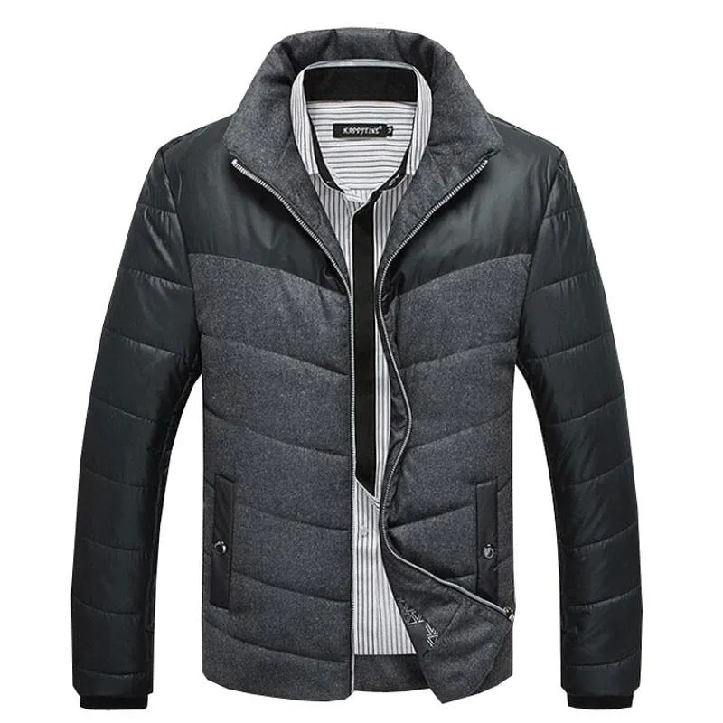 Casual Stand Collar Cotton Slim Jacket For Men