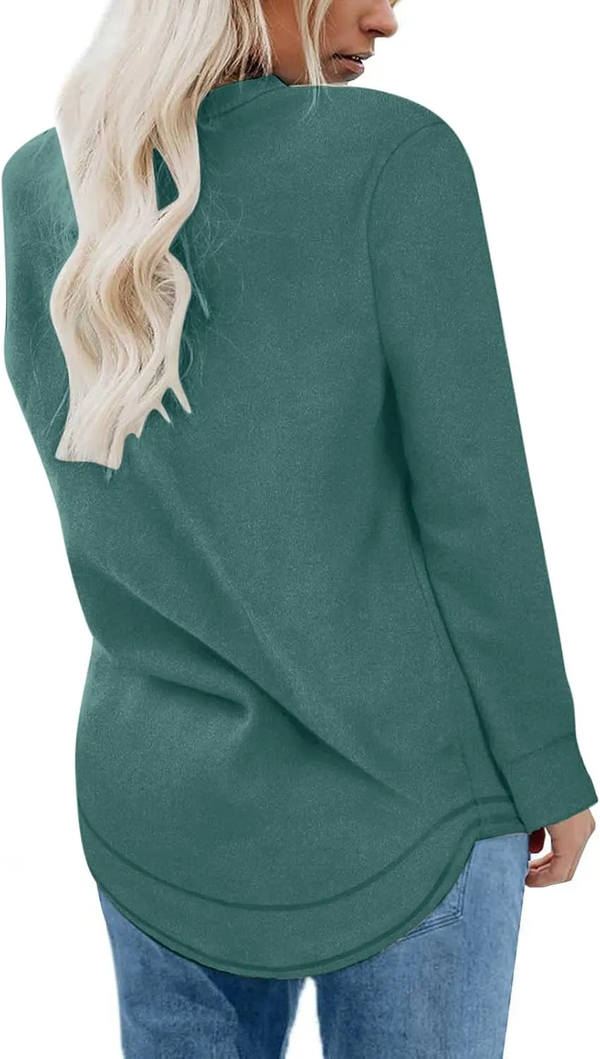 Ceboyel Womens Long Sleeve T Shirts 2023 Loose Fit Tops Round Neck Causal Blouses Shirt Trendy Fall Winter Outfits Clothes