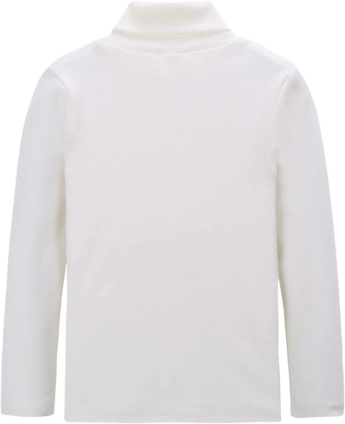CUNYI Boys Girls Turtleneck Long Sleeve Soft Cotton T-Shirts Solid Color Warm Tee Tops