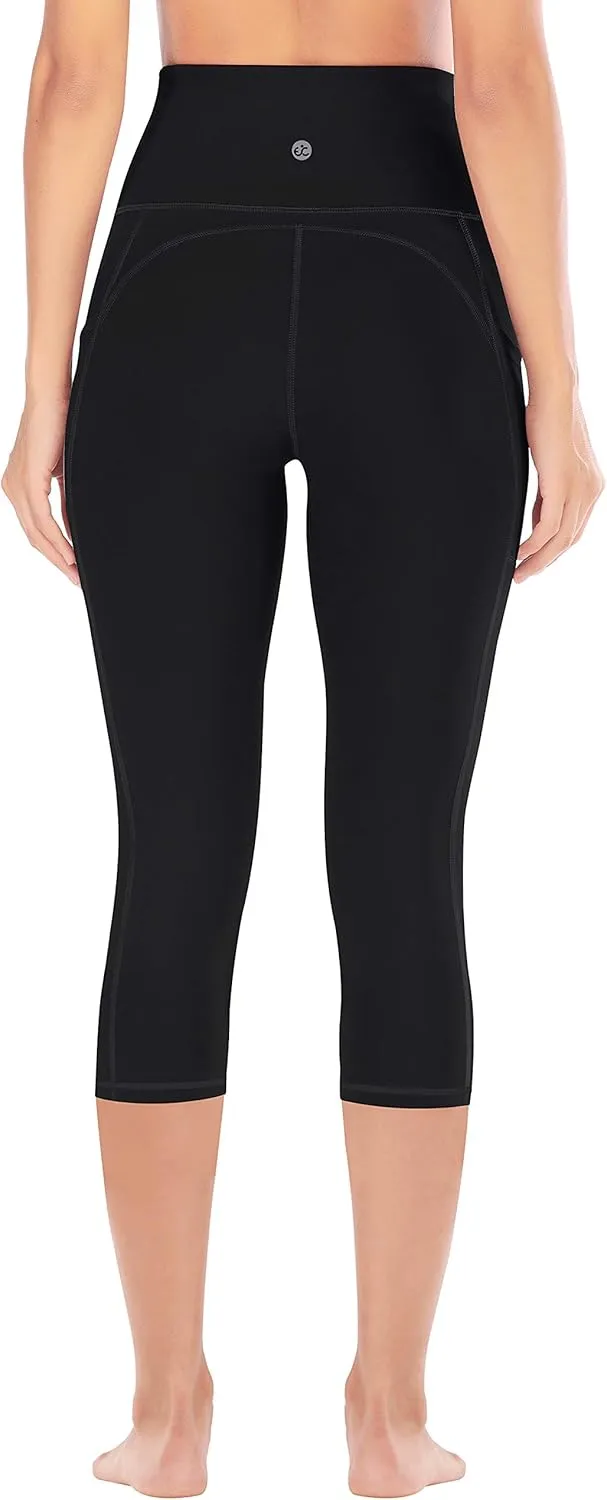 Ewedoos Capri Leggings for Women High Waisted Yoga Pants for Women with Pockets Tummy Control Workout Leggings Yoga Capris