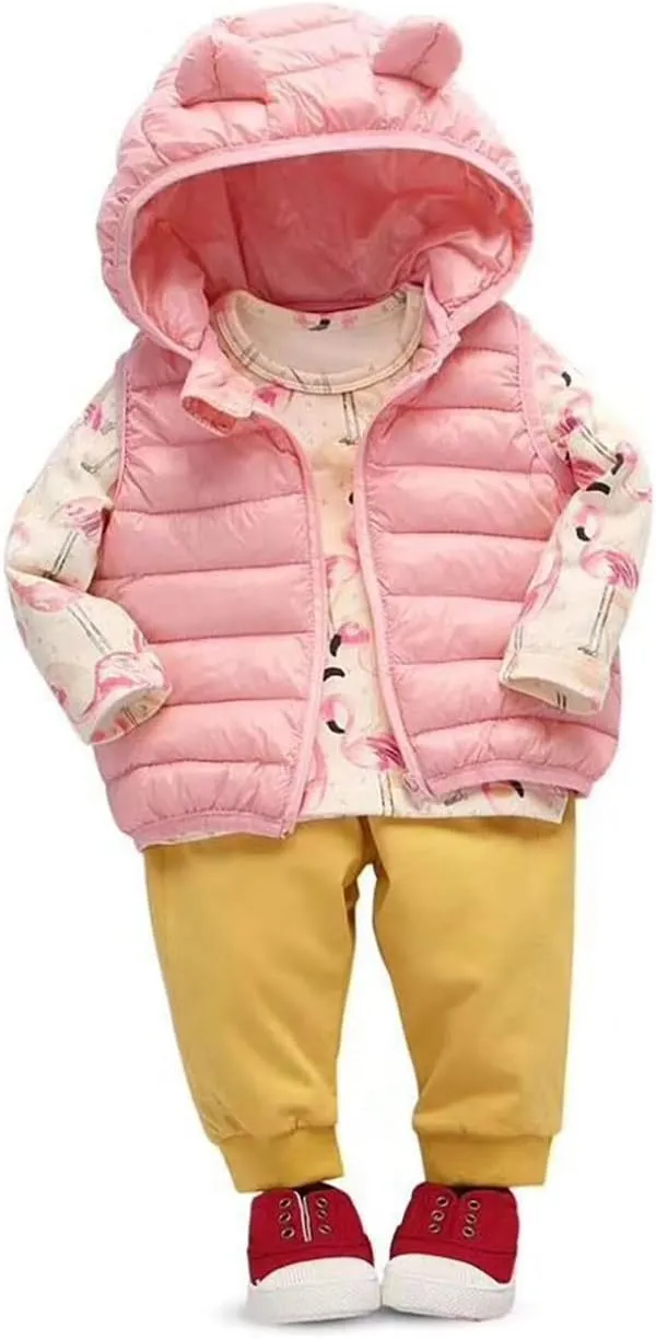 Kids Boys Girls Winter Warm Down Padded Vest Hooded Zipper Sleeveless Jacket aistcoat Outwear Boys Winter Coats