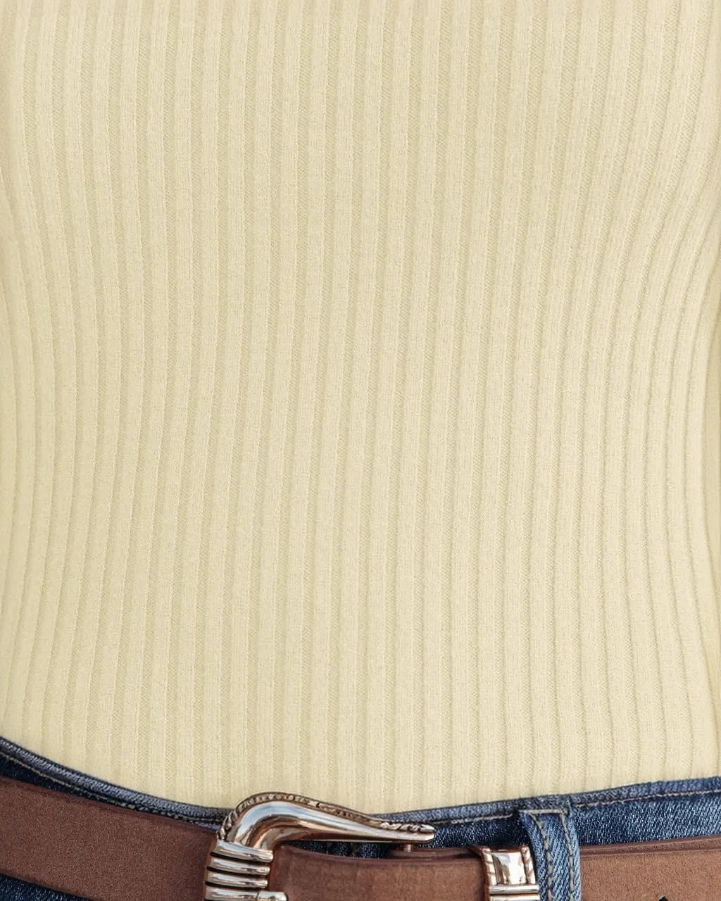 Lacozy Mock Turtle Necks Tops for Women Long Sleeve Ribbed Knit Sweater Slim Fit Basic Layer Shirts 2025 Fashion Spring Top