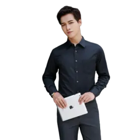 [*NSJ-777] Men's Fashioned White Collar Shirt - Fitted