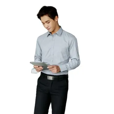 [*NSJ-777] Men's Fashioned White Collar Shirt - Fitted