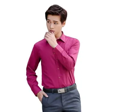 [*NSJ-777] Men's Fashioned White Collar Shirt - Fitted