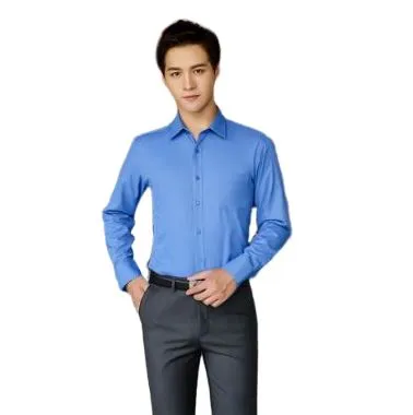 [*NSJ-777] Men's Fashioned White Collar Shirt - Fitted