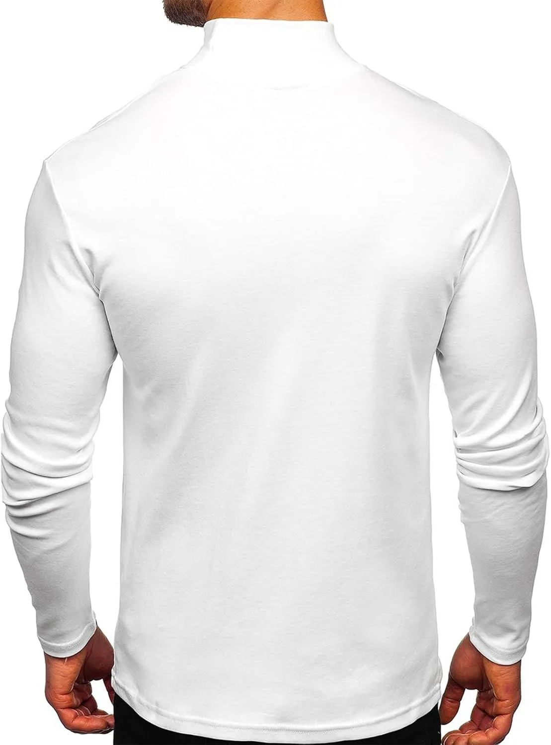 Rela Bota Mens Half Turtleneck Long Sleeve Pullover Basic Designed Undershirt Stretch Slim Fit Sweaters