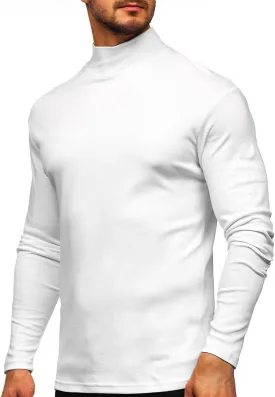 Rela Bota Mens Half Turtleneck Long Sleeve Pullover Basic Designed Undershirt Stretch Slim Fit Sweaters
