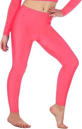 Shiny Girls Leggings for Gymnastics/Dance - Kids Leggings - Stretchy Fabric Footless Toddler Athletic Youth