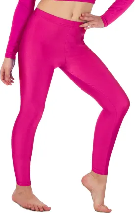 Shiny Girls Leggings for Gymnastics/Dance - Kids Leggings - Stretchy Fabric Footless Toddler Athletic Youth