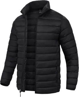 SPOSULEI Men Puffer Down Jacket Packable Lightweight Winter Jackets Coats Outdoor Waterproof Insulated Jackets