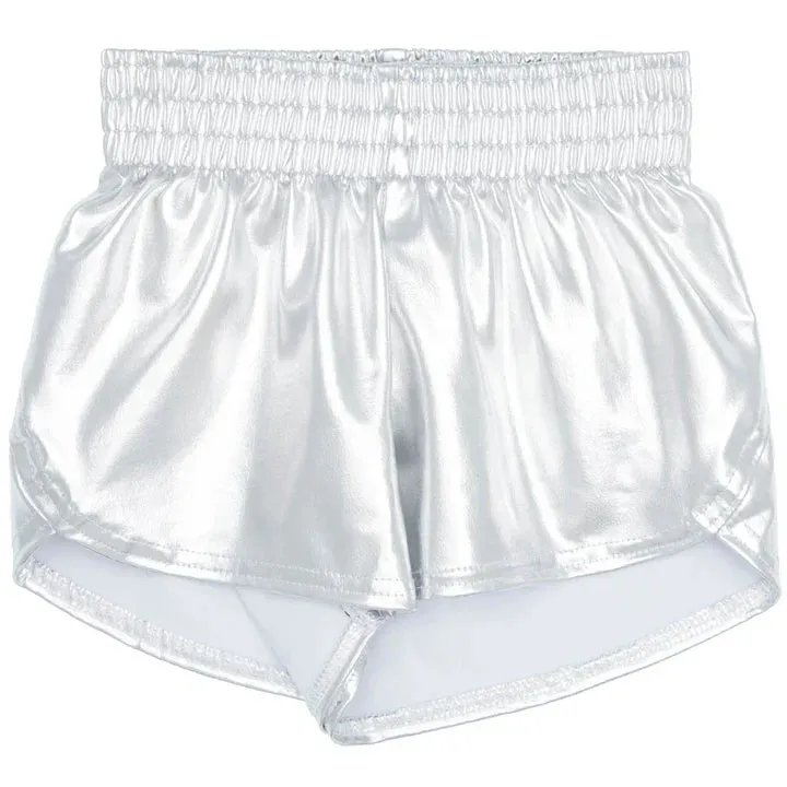 Steph Shorts Metallic- Silver