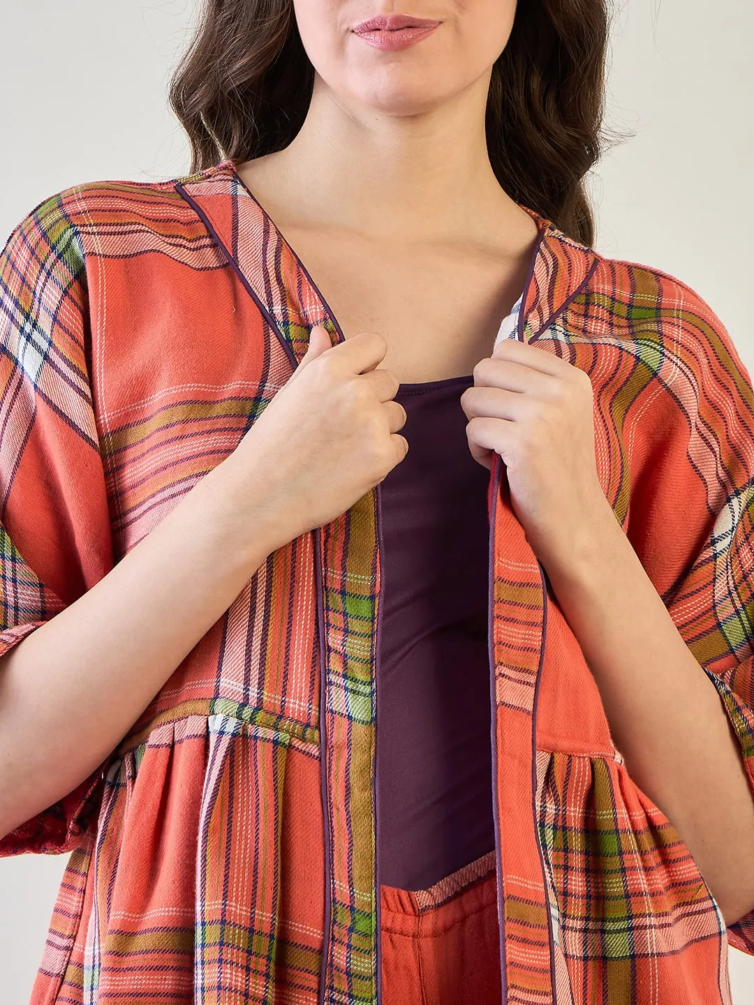 Stylish Cotton 3 Piece Kaftan and Pyjama Set