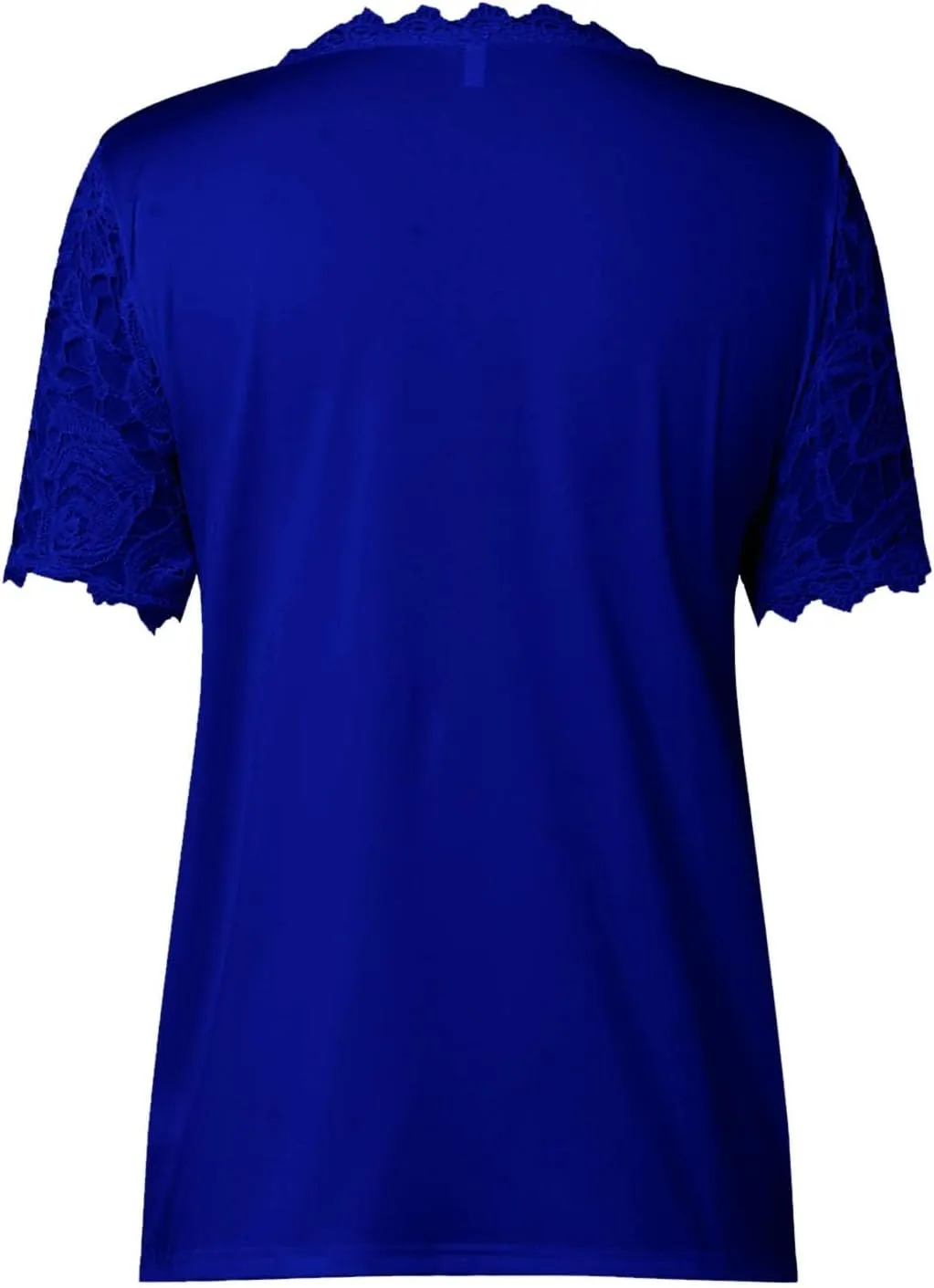 Summer Tops for Women 2024 Lace Crochet Embroidery Crewneck T Shirts Dressy Casual Short Sleeve Elegant Work Blouses
