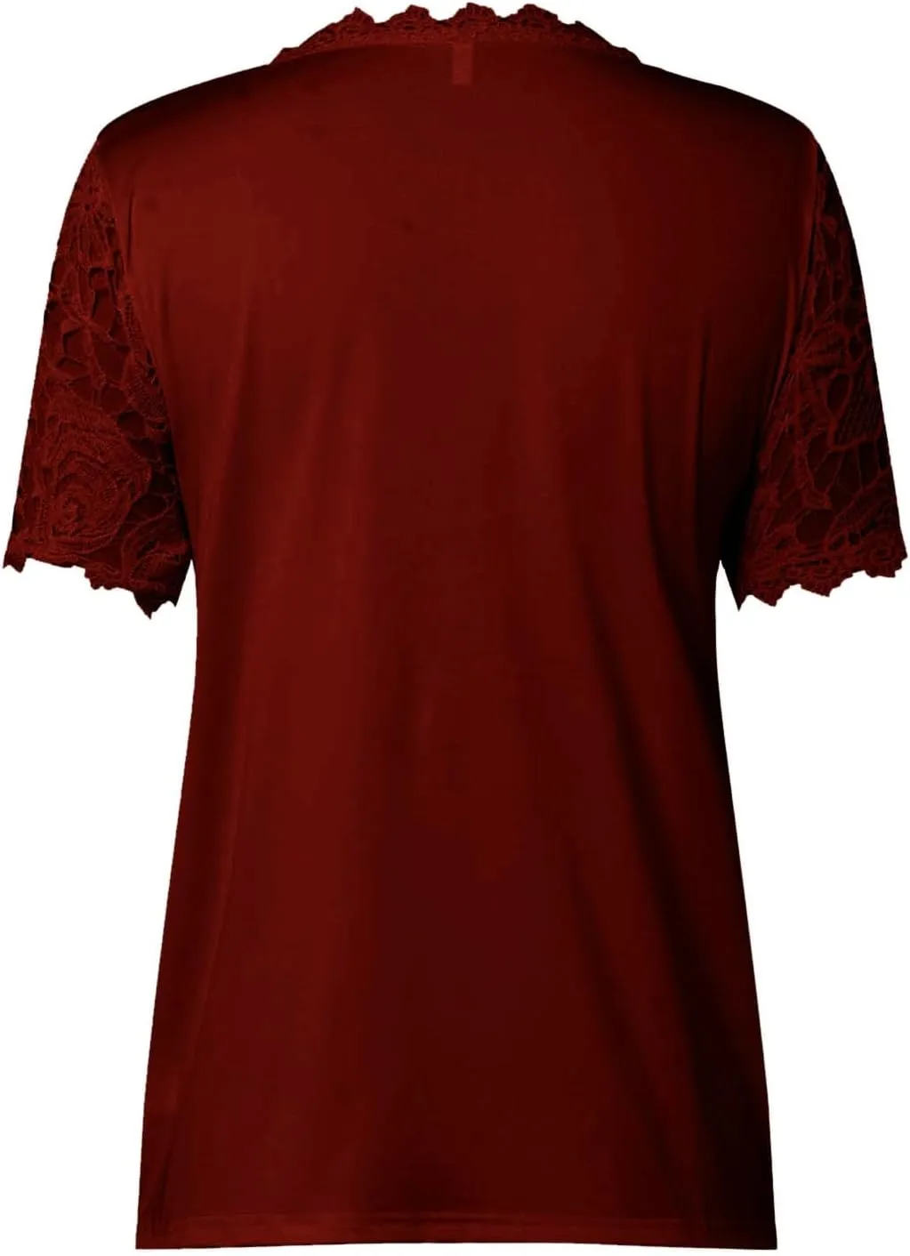 Summer Tops for Women 2024 Lace Crochet Embroidery Crewneck T Shirts Dressy Casual Short Sleeve Elegant Work Blouses