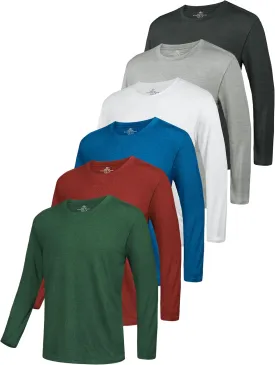 URATOT Long Sleeve Tee Shirts for Men Moisture Wicking Quick Dry Long Sleeve Sun Protection T-Shirts for Running