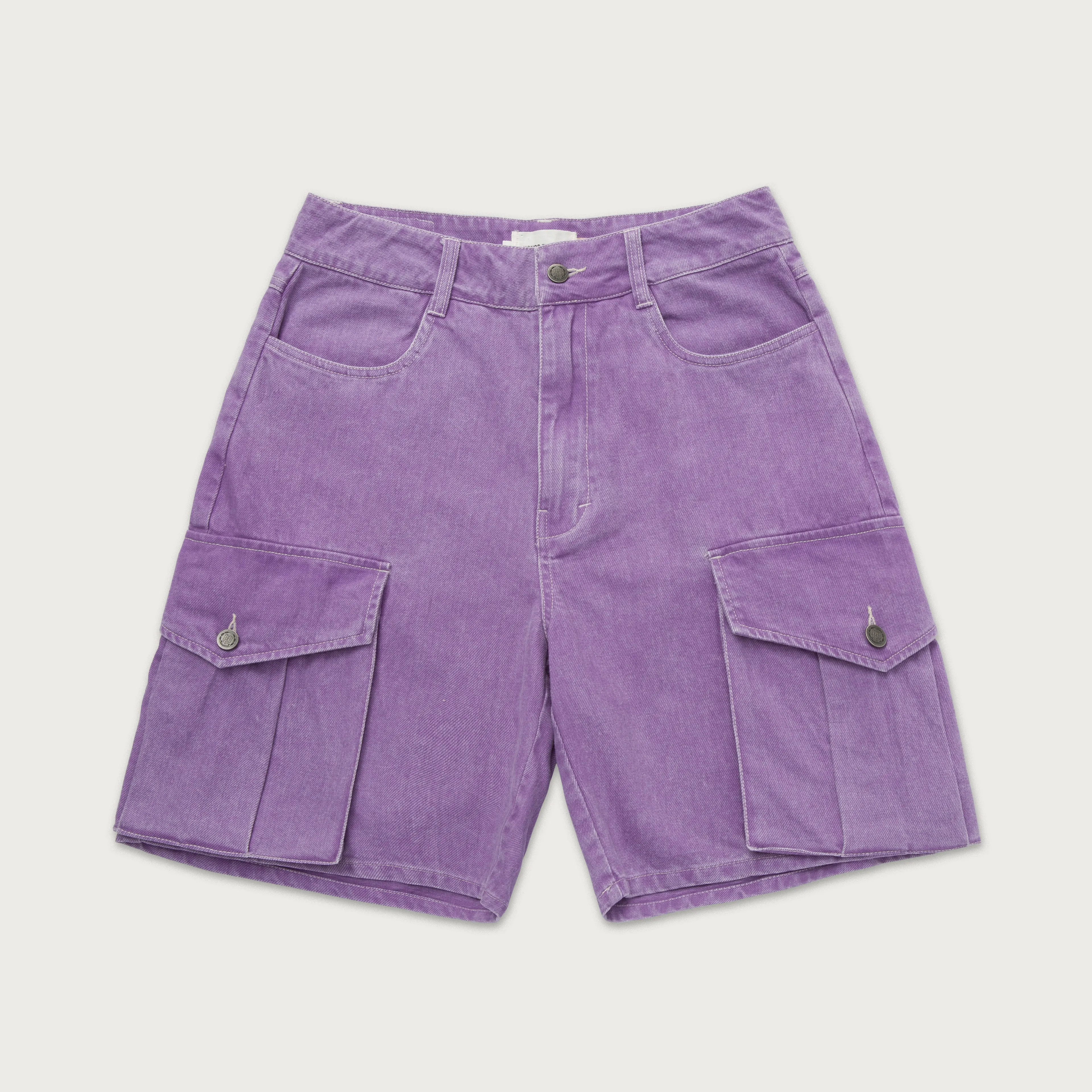 Womens Baggy Cargo Short - Purple
