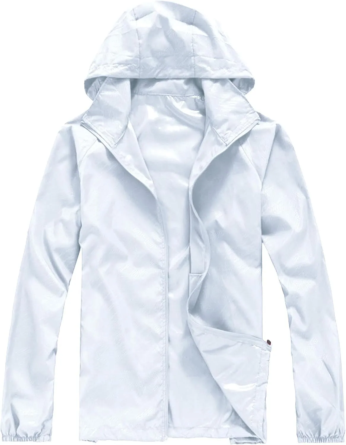 Women's Lightweight Rain Jacket Waterproof Packable Raincoat Sun Protection Hoodies Golf Hiking Travel Windbreaker