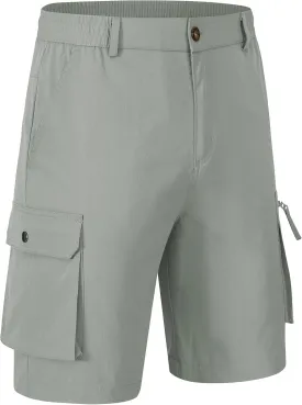 YuKaiChen Men's Stretch Cargo Shorts Zipper Pocket Relaxed Fit Shorts