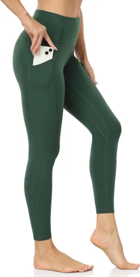 YUNOGA Leggings with Pockets for Women High Waist Tummy Control Yoga Pants Full Length Leggings Pants